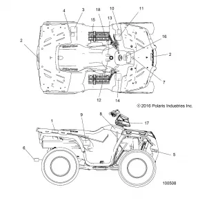 BODY, Наклейки - A17SHD57A9/AG/E57AS/E57AL (100508)