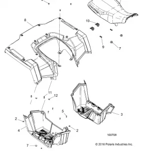 BODY, REAR CAB, Сидение and FOOTWELLS - A17SES57C1/C2/C7/CL/E1/E2/E7/EL/SET57C1/C2/E1/E2