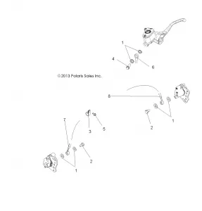 BRAKES, FRONT BRAKE LINES - A17SWE57N1