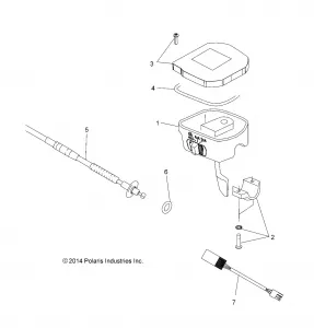 STEERING, CONTROLS, THROTTLE ASM. and CABLE - A17SJE57AU (49ATVCONTROLS15570SP)