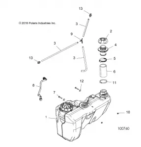 BODY, Топливная система TANK - A17SXS95CL (100760)