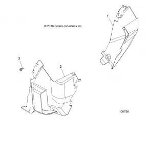 BODY, FRONT MUD GUARDS - A17SXS95FL (100756)