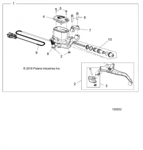 BRAKES, FRONT BRAKE LEVER and MASTER CYLINDER - A17SXS95FL (100932)