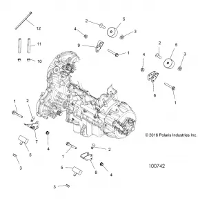 ENGINE, MOUNTING AND Вариатор MOUNTING - A17SXS95FL (100742)