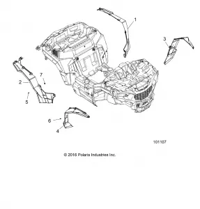 BODY, FRONT AND REAR FENDER FLARES - A18DCE87BB (101107)