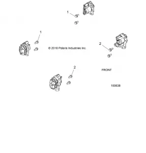 BRAKES, CALIPER MOUNTING - A18DCE87BB (100638)