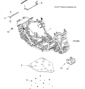 CHASSIS, MAIN Рама AND SKID PLATE - A18DCE87BB (101294)