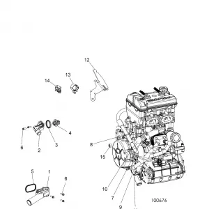 ENGINE, Охлаждение, THERMOSTAT and BYPASS - A18DCE87BB (100676)