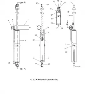 SUSPENSION, REAR SHOCK - A18DCE87BB (100967)