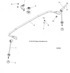 SUSPENSION, STABILIZER BAR, REAR - A18DCE87BB (100648)