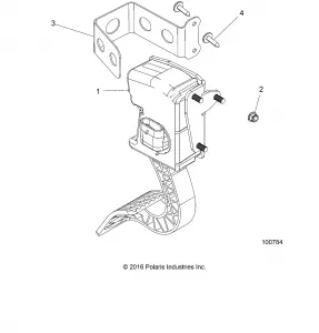 ENGINE, THROTTLE PEDAL AND MOUNT - A18HAA15B7/B2 (100784)