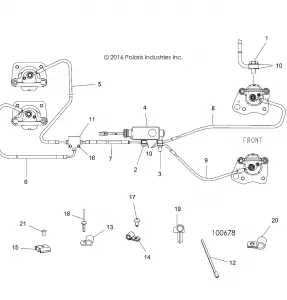 BRAKES, BRAKE LINES AND MASTER CYLINDER - A18DAE57B2 (100678)