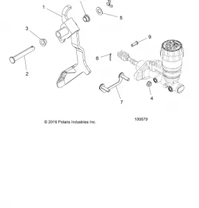 BRAKES, PEDAL AND MASTER CYLINDER MOUNTING - A18DAE57B2 (100679)