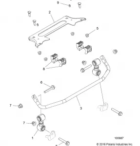 SUSPENSION, STABILIZER BAR, FRONT - A18DAE57B2 (100687)