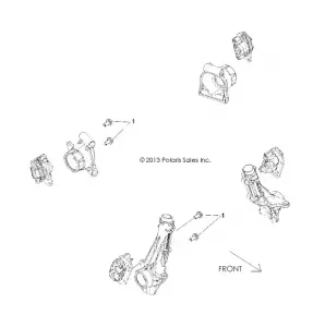 BRAKES, CALIPER MOUNTING - A18DAA57F5 (49ATVCALIPERMTG14325)