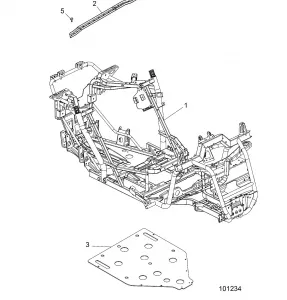 CHASSIS, MAIN Рама AND SKID PLATE - A18DAA57F5 (101234)
