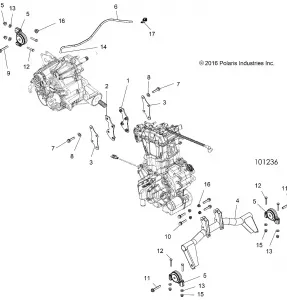 ENGINE, ENGINE and Вариатор MOUNTING - A18DAA57F5 (101236)