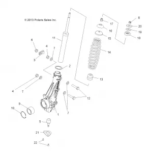 SUSPENSION, FRONT STRUT - A18DAA57F5 (49ATVSTRUT14SP325)