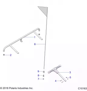 BODY, ACCESSORY BUMPER, FLAG, AND PASS HANDLE - A18HZA15B4 (C101631)