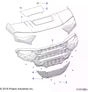 BODY, HOOD AND FRONT FASCIA - A18HZA15B4 (C101382-4)