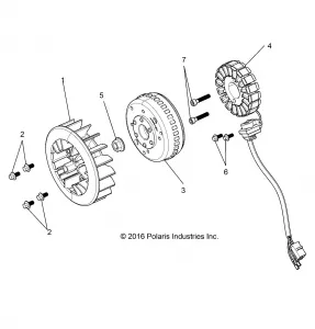 ENGINE, STATOR and FLYWHEEL - A18HZA15B4 (101157)