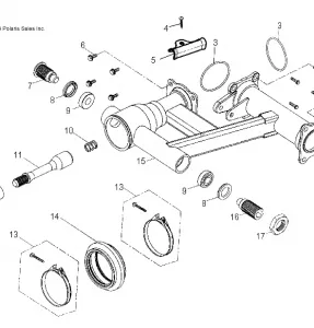 CHASSIS, REAR SWING ARM - A18YAP20A8/N8 (49ATVSWINGARMRR07PHX)
