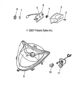 ELECTRICAL, HEADLIGHT and TAILLIGHT - A18YAP20A8/N8 (49ATVHEADLIGHT08PHX)