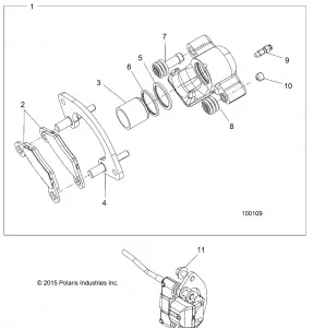 BRAKES, REAR CALIPER - A18SXM95AL