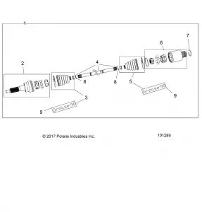 DRIVE TRAIN, REAR Приводной вал - A18S6E57B1