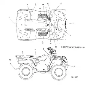 BODY, USA Наклейки - A18SEA57B1/7/9/E57B1/7/9/BK/F57B8