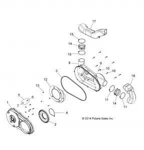 BODY, CLUTCH COVER - A18SEF57N5