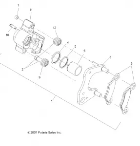 BRAKES, BRAKE CALIPER, FRONT - A18SWS57C1/C2/E2