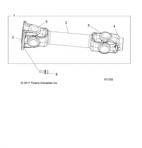 DRIVE TRAIN, PROP SHAFT, REAR - A18SYE95BU (101255)