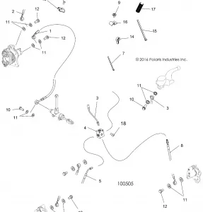 BRAKES, BRAKE LINES - A18SDA57B7/L7/E57B5/D57LU