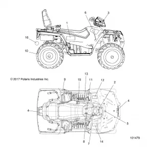 BODY, Наклейки - A18SDA57F1/SDE57F1 (101479)