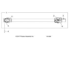 DRIVE TRAIN, PROP SHAFT, FRONT - A18SXD95B9/SXE95BR/BC/BE (101306)