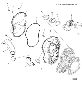 BODY, CLUTCH COVER - A18SXS95CC/CR/EC/ER (100935)