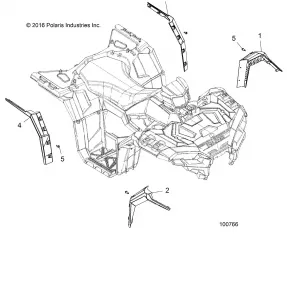 BODY, FENDER FLARES - A18SXS95CC/CR/EC/ER (100766)