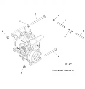 DRIVE TRAIN, GEARCASE MOUNTING, REAR - A18SXS95CC/CR/EC/ER (101473)