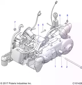 ENGINE, ENGINE and Вариатор MOUNTING - A19HAA15N7 (C101428)