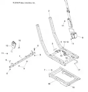 BODY, Сидение MOUNTING AND BELT - A19DAE57A4 (101555)