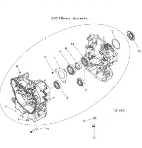 ENGINE, Картер - A19DAE57A4 (101494)