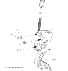 ENGINE, THROTTLE PEDAL - A19DAE57A4 (100299)