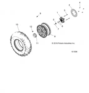 WHEELS, FRONT TIRE and BRAKE DISC - A19DAE57A4 (101506)