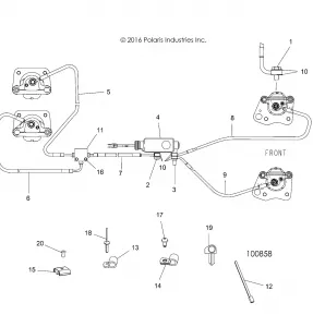 BRAKES, BRAKE LINES AND MASTER CYLINDER - A19DAE57D5 (100858)