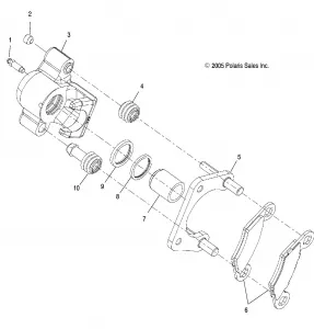 BRAKES, REAR CALIPER - A19DAE57D5 (4999204069920406B10)