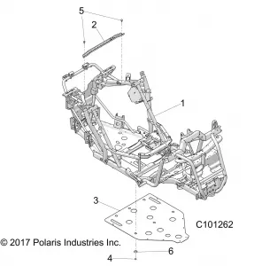 CHASSIS, MAIN Рама AND SKID PLATE - A19DAE57D5 (C101262)