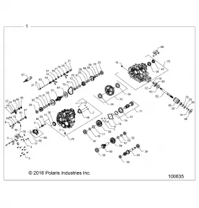 DRIVE TRAIN, MAIN GEARCASE - A19DAE57D5 (100635)