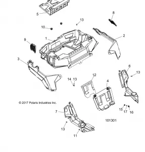 BODY, REAR RACK AND FENDERS - A19DCE87AK (101301)