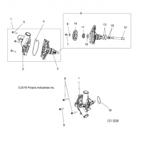 ENGINE, Охлаждение, WATERPUMP - A19DCE87AK (101508)